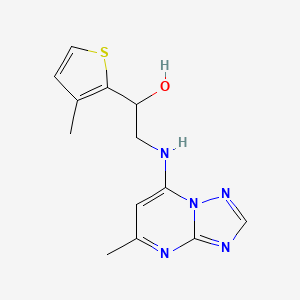 1-(3-Methylthiophen-2-yl)-2-[(5-methyl-[1,2,4]triazolo[1,5-a]pyrimidin-7-yl)amino]ethanol