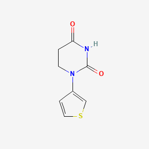 molecular formula C8H8N2O2S B2365188 1-Thiophen-3-yl-1,3-diazinane-2,4-dione CAS No. 1503951-18-5