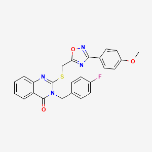 3-(4-fluorobenzyl)-2-(((3-(4-methoxyphenyl)-1,2,4-oxadiazol-5-yl)methyl)thio)quinazolin-4(3H)-one