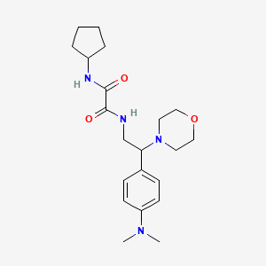 molecular formula C21H32N4O3 B2365190 N1-cyclopentyl-N2-(2-(4-(dimethylamino)phenyl)-2-morpholinoethyl)oxalamide CAS No. 923064-97-5
