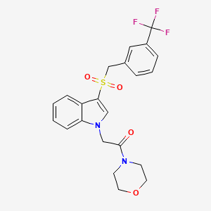 1-morpholino-2-(3-((3-(trifluoromethyl)benzyl)sulfonyl)-1H-indol-1-yl)ethanone