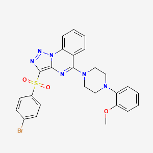 3-((4-Bromophenyl)sulfonyl)-5-(4-(2-methoxyphenyl)piperazin-1-yl)-[1,2,3]triazolo[1,5-a]quinazoline