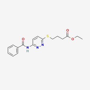 molecular formula C17H19N3O3S B2365204 Ethyl 4-(6-benzamidopyridazin-3-yl)sulfanylbutanoate CAS No. 2379987-26-3