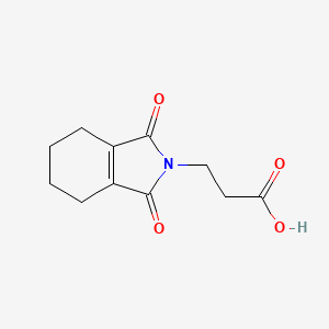 molecular formula C11H13NO4 B2365206 3-(1,3-Dioxo-4,5,6,7-tetrahydroisoindol-2-yl)propanoic acid CAS No. 98711-19-4