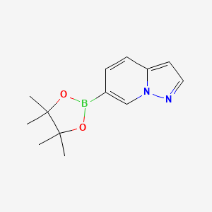 molecular formula C13H17BN2O2 B2365209 6-(4,4,5,5-Tetramethyl-1,3,2-dioxaborolan-2-yl)pyrazolo[1,5-a]pyridine CAS No. 1873385-99-9