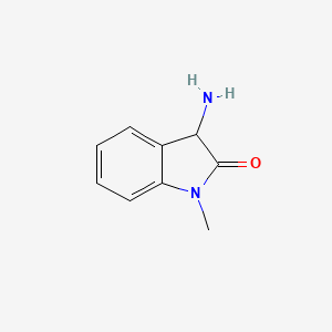 molecular formula C9H10N2O B2365218 3-amino-1-methyl-1,3-dihydro-2H-indol-2-one CAS No. 121974-35-4; 161851-25-8