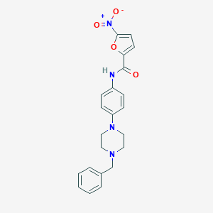 molecular formula C22H22N4O4 B236523 N-[4-(4-benzylpiperazin-1-yl)phenyl]-5-nitrofuran-2-carboxamide 
