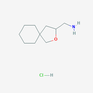 molecular formula C10H20ClNO B2365235 2-Oxaspiro[4.5]decan-3-ylmethanamine;hydrochloride CAS No. 2418671-70-0
