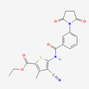 Ethyl 4-cyano-5-(3-(2,5-dioxopyrrolidin-1-yl)benzamido)-3-methylthiophene-2-carboxylate