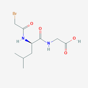 molecular formula C10H17BrN2O4 B236525 N-Bromoacetylleucylglycine CAS No. 128395-64-2