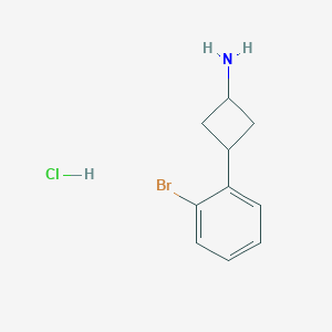 molecular formula C10H13BrClN B2365297 3-(2-溴苯基)环丁-1-胺盐酸盐 CAS No. 1258651-46-5
