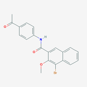 molecular formula C20H16BrNO3 B236530 N-(4-acetylphenyl)-4-bromo-3-methoxy-2-naphthamide 
