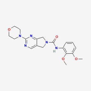 molecular formula C19H23N5O4 B2365302 N-(2,3-二甲氧基苯基)-2-吗啉-5,7-二氢-6H-吡咯并[3,4-d]嘧啶-6-甲酰胺 CAS No. 1904176-02-8