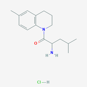 molecular formula C16H25ClN2O B2365304 2-Amino-4-methyl-1-(6-methyl-1,2,3,4-tetrahydroquinolin-1-yl)pentan-1-one hydrochloride CAS No. 1427378-73-1
