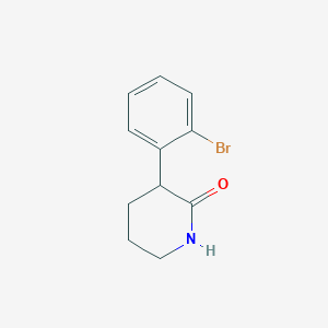 molecular formula C11H12BrNO B2365305 3-(2-Bromophenyl)piperidin-2-one CAS No. 1784007-12-0