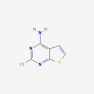 molecular formula C6H4ClN3S B2365306 2-Chlorothieno[2,3-d]pyrimidin-4-amine CAS No. 56844-22-5