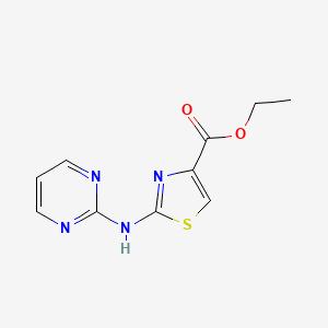 molecular formula C10H10N4O2S B2365310 Ethyl 2-(pyrimidin-2-ylamino)thiazole-4-carboxylate CAS No. 97143-36-7