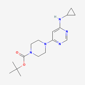 molecular formula C16H25N5O2 B2365311 tert-Butyl 4-(6-(cyclopropylamino)pyrimidin-4-yl)piperazine-1-carboxylate CAS No. 1353974-24-9