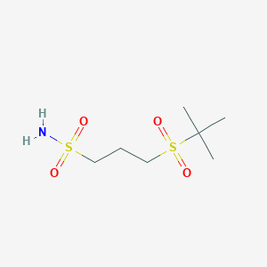 molecular formula C7H17NO4S2 B2365314 3-(2-Methylpropane-2-sulfonyl)propane-1-sulfonamide CAS No. 1823321-01-2