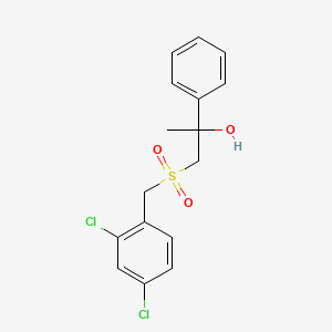 molecular formula C16H16Cl2O3S B2365328 1-[(2,4-Dichlorobenzyl)sulfonyl]-2-phenyl-2-propanol CAS No. 338412-39-8