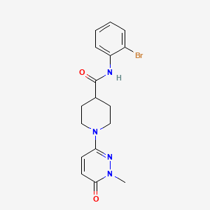 molecular formula C17H19BrN4O2 B2365340 N-(2-Bromophenyl)-1-(1-methyl-6-oxopyridazin-3-YL)piperidine-4-carboxamide CAS No. 1421441-58-8