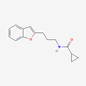 molecular formula C15H17NO2 B2365356 N-(3-(benzofuran-2-yl)propyl)cyclopropanecarboxamide CAS No. 2034414-74-7