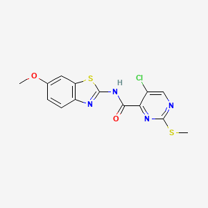 B2365369 5-chloro-N-(6-methoxy-1,3-benzothiazol-2-yl)-2-(methylsulfanyl)pyrimidine-4-carboxamide CAS No. 835897-51-3