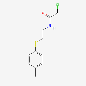 molecular formula C11H14ClNOS B2365370 2-氯-N-{2-[(4-甲基苯基)硫代]乙基}乙酰胺 CAS No. 853723-89-4