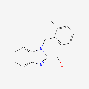 molecular formula C17H18N2O B2365378 2-(甲氧基甲基)-1-(2-甲基苄基)-1H-苯并咪唑 CAS No. 537018-23-8