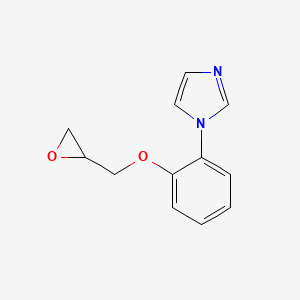molecular formula C12H12N2O2 B2365381 1-[2-(Oxiran-2-ylmethoxy)phenyl]imidazole CAS No. 2411230-46-9