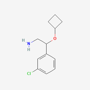 molecular formula C12H16ClNO B2365382 2-(3-Chlorophenyl)-2-cyclobutyloxyethanamine CAS No. 1249860-16-9