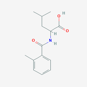 molecular formula C14H19NO3 B2365388 4-Methyl-2-[(2-methylphenyl)formamido]pentanoic acid CAS No. 1397002-90-2