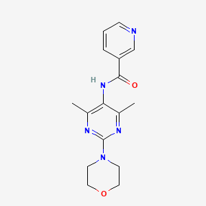 molecular formula C16H19N5O2 B2365400 N-(4,6-dimethyl-2-morpholinopyrimidin-5-yl)nicotinamide CAS No. 1448027-24-4