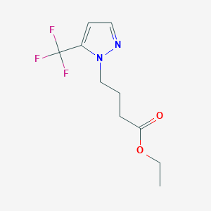 molecular formula C10H13F3N2O2 B2365406 ethyl 4-[5-(trifluoromethyl)-1H-pyrazol-1-yl]butanoate CAS No. 1174880-02-4