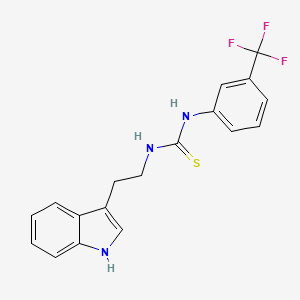 molecular formula C18H16F3N3S B2365411 1-[2-(1H-吲哚-3-基)乙基]-3-[3-(三氟甲基)苯基]硫脲 CAS No. 404902-48-3