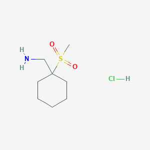molecular formula C8H18ClNO2S B2365413 盐酸（1-甲磺酰基环己基）甲胺 CAS No. 1955553-99-7
