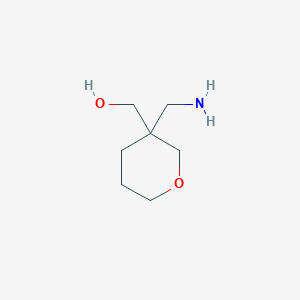 molecular formula C7H15NO2 B2365422 [3-(氨甲基)氧杂-3-基]甲醇 CAS No. 1512573-56-6