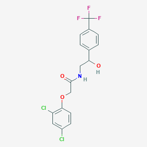 molecular formula C17H14Cl2F3NO3 B2365423 2-(2,4-二氯苯氧基)-N-(2-羟基-2-(4-(三氟甲基)苯基)乙基)乙酰胺 CAS No. 1351642-37-9