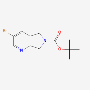 molecular formula C12H15BrN2O2 B2365426 叔丁基 3-溴-5H-吡咯并[3,4-B]吡啶-6(7H)-羧酸酯 CAS No. 1393546-06-9