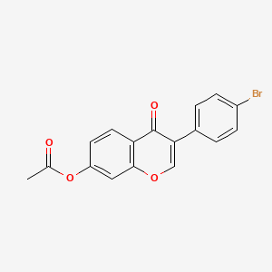 molecular formula C17H11BrO4 B2365428 3-(4-溴苯基)-4-氧代-4H-香豆素-7-基乙酸酯 CAS No. 610752-08-4