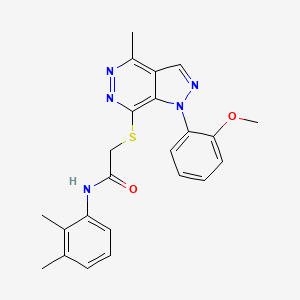 molecular formula C23H23N5O2S B2365429 N-(2,3-二甲基苯基)-2-((1-(2-甲氧基苯基)-4-甲基-1H-吡唑并[3,4-d]哒嗪-7-基)硫代)乙酰胺 CAS No. 1105204-65-6