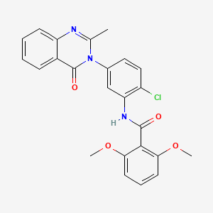 molecular formula C24H20ClN3O4 B2365434 N-(2-氯-5-(2-甲基-4-氧代喹唑啉-3(4H)-基)苯基)-2,6-二甲氧基苯甲酰胺 CAS No. 899980-09-7