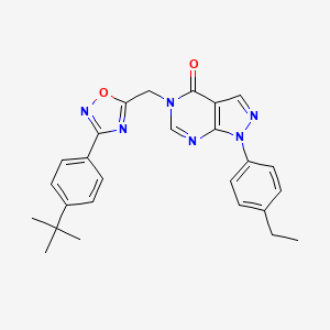 molecular formula C26H26N6O2 B2365444 6-{[4-(4-氟苯甲酰)哌嗪-1-基]磺酰基}-3-甲基-1,3-苯并噻唑-2(3H)-酮 CAS No. 1030100-48-1