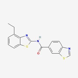 molecular formula C17H13N3OS2 B2365458 N-(4-乙基-1,3-苯并噻唑-2-基)-1,3-苯并噻唑-6-甲酰胺 CAS No. 868677-89-8