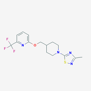 molecular formula C15H17F3N4OS B2365463 2-{[1-(3-甲基-1,2,4-噻二唑-5-基)哌啶-4-基]甲氧基}-6-(三氟甲基)吡啶 CAS No. 2197884-52-7
