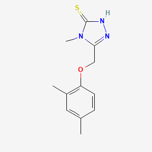 molecular formula C12H15N3OS B2365464 5-[(2,4-二甲基苯氧基)甲基]-4-甲基-4H-1,2,4-三唑-3-硫醇 CAS No. 869951-29-1