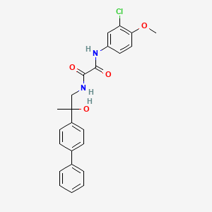 molecular formula C24H23ClN2O4 B2365469 N1-(2-([1,1'-联苯]-4-基)-2-羟基丙基)-N2-(3-氯-4-甲氧基苯基)草酰胺 CAS No. 1396802-22-4