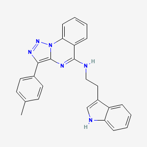 molecular formula C26H22N6 B2365471 N-[2-(1H-吲哚-3-基)乙基]-3-(4-甲基苯基)三唑并[1,5-a]喹唑啉-5-胺 CAS No. 866844-64-6