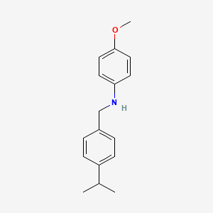 molecular formula C17H21NO B2365524 4-甲氧基-N-[{[4-(丙烷-2-基)苯基]甲基}苯胺 CAS No. 851269-50-6
