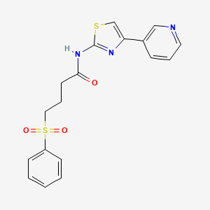 B2365531 4-(phenylsulfonyl)-N-(4-(pyridin-3-yl)thiazol-2-yl)butanamide CAS No. 923000-14-0